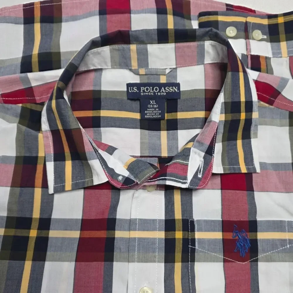 U.S. Polo Assn. boys' long-sleeve button-down shirt Size XL (14/16)